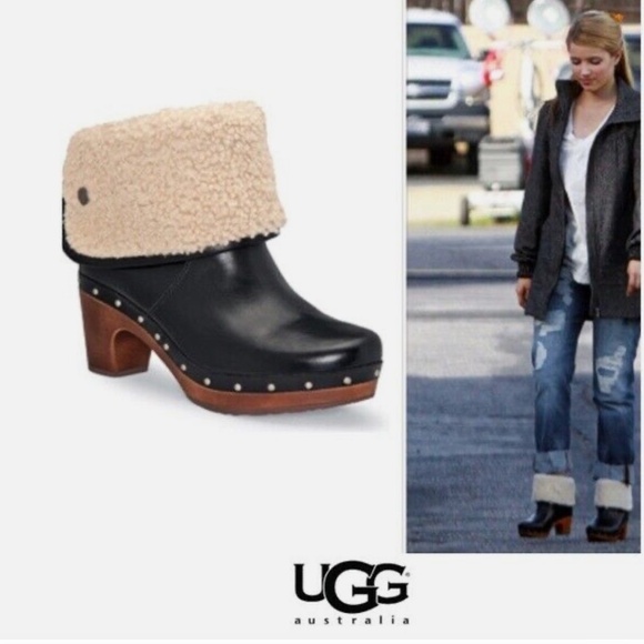 UGG Australia Women's Lynnea II Sheepskin Clog Boots 9 - Picture 2 of 12
